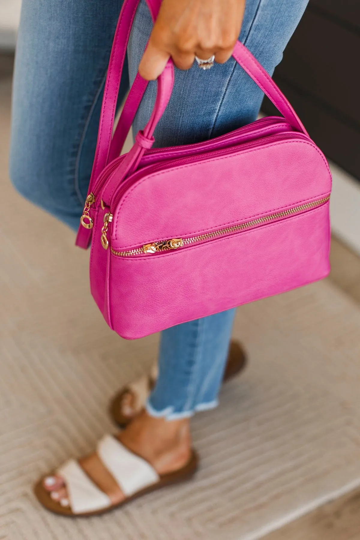 Infinite Possibility Crossbody Purse- Fuchsia