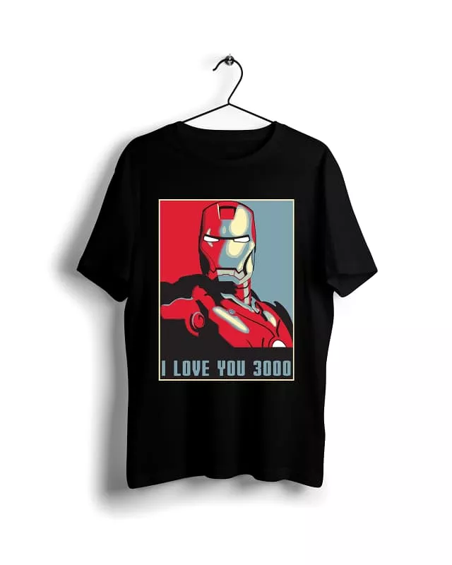 Iron Man i love you 3000  - Digital Graphics Basic T-shirt black