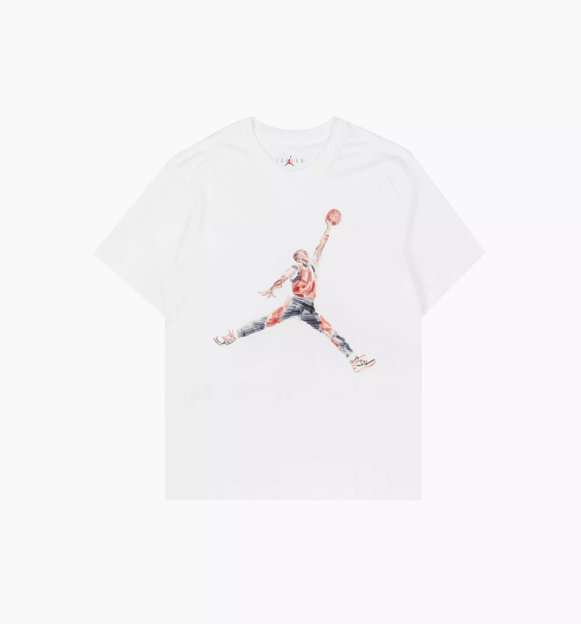 Jumpman Watercolor Mens Short Sleeve Shirt - White