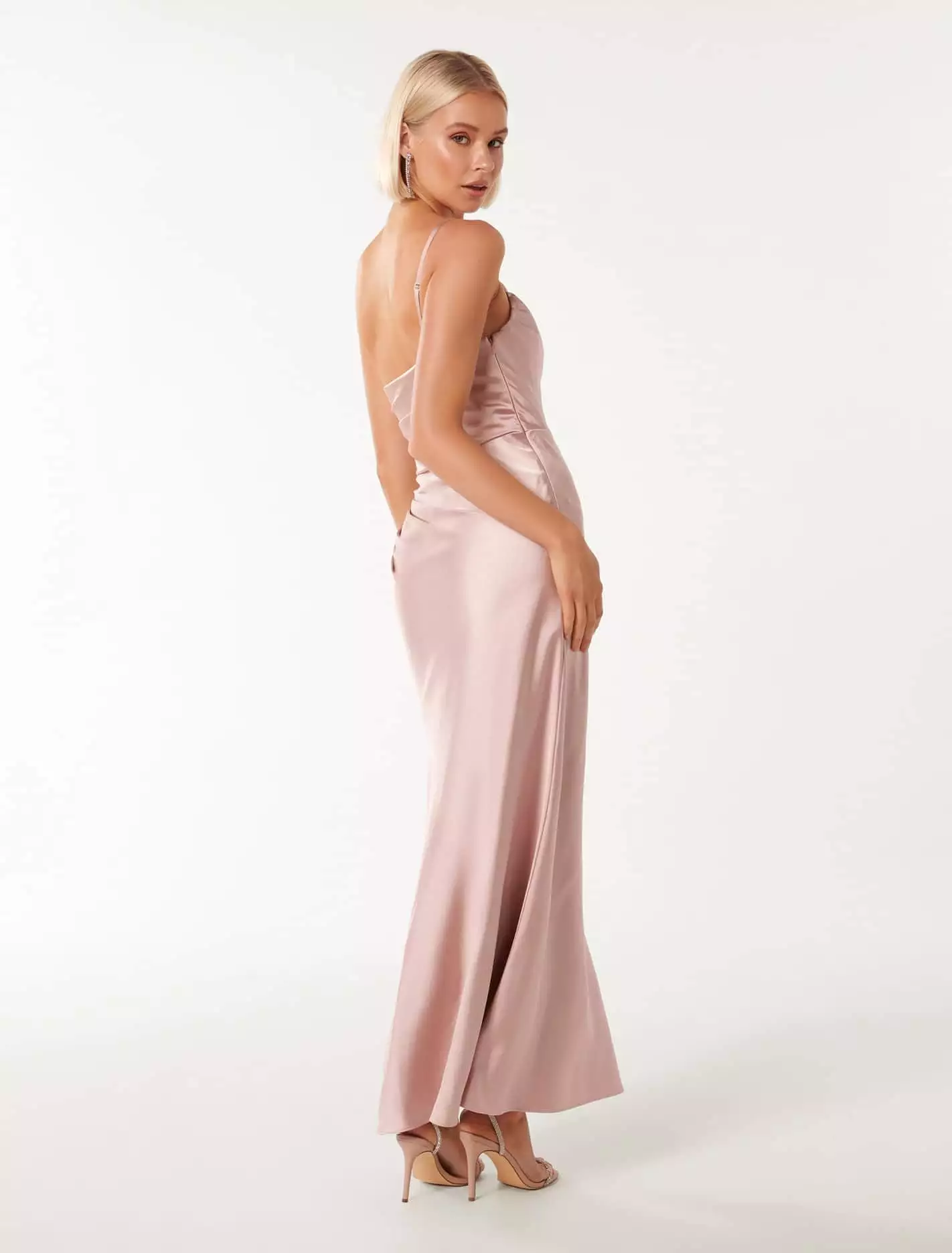 Kelly One Shoulder Satin Maxi Dress