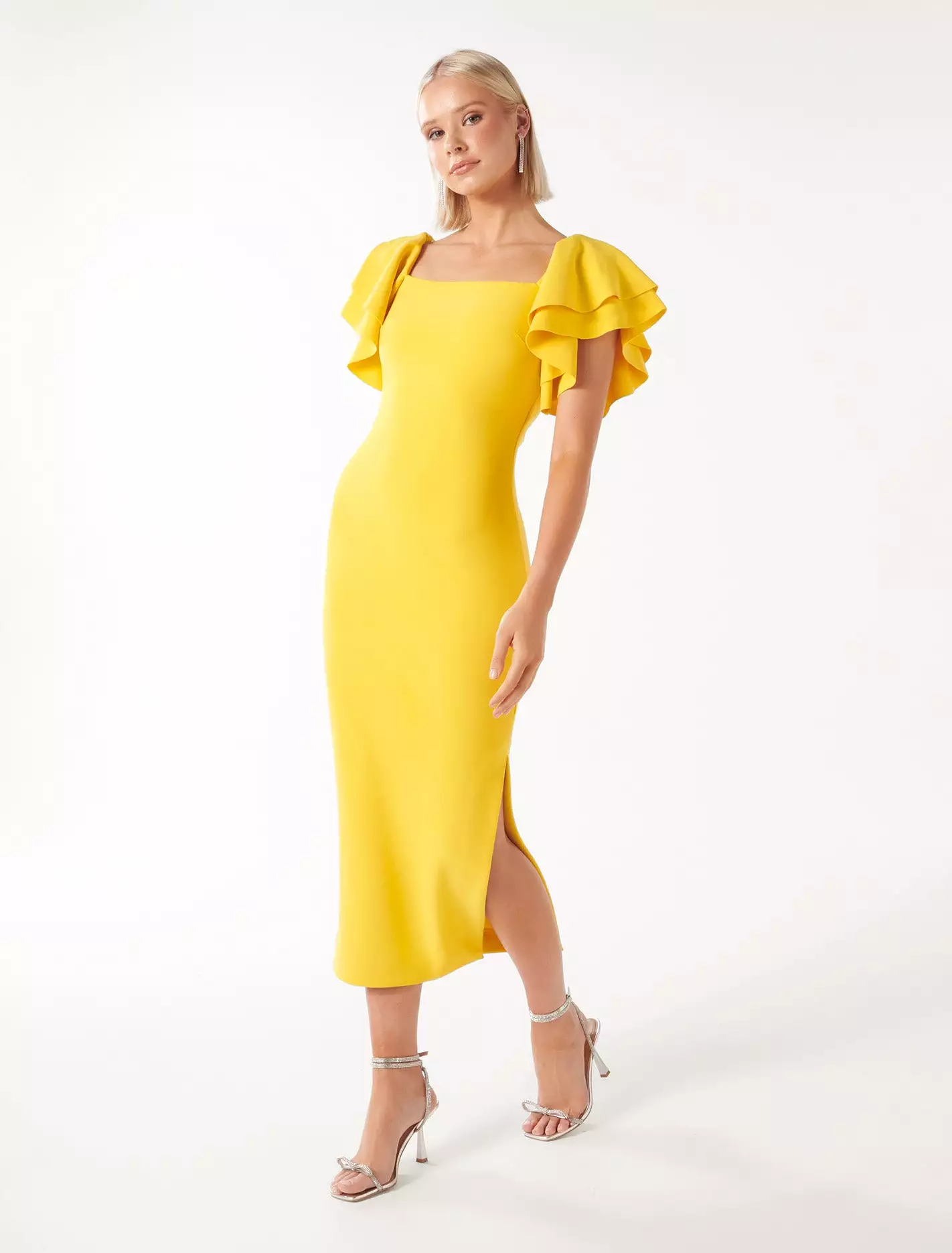 Kiki Frill Sleeve Bodycon Dress