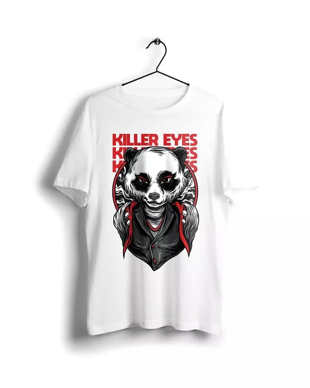 Killer Eyes - Digital Graphics Basic T-shirt White