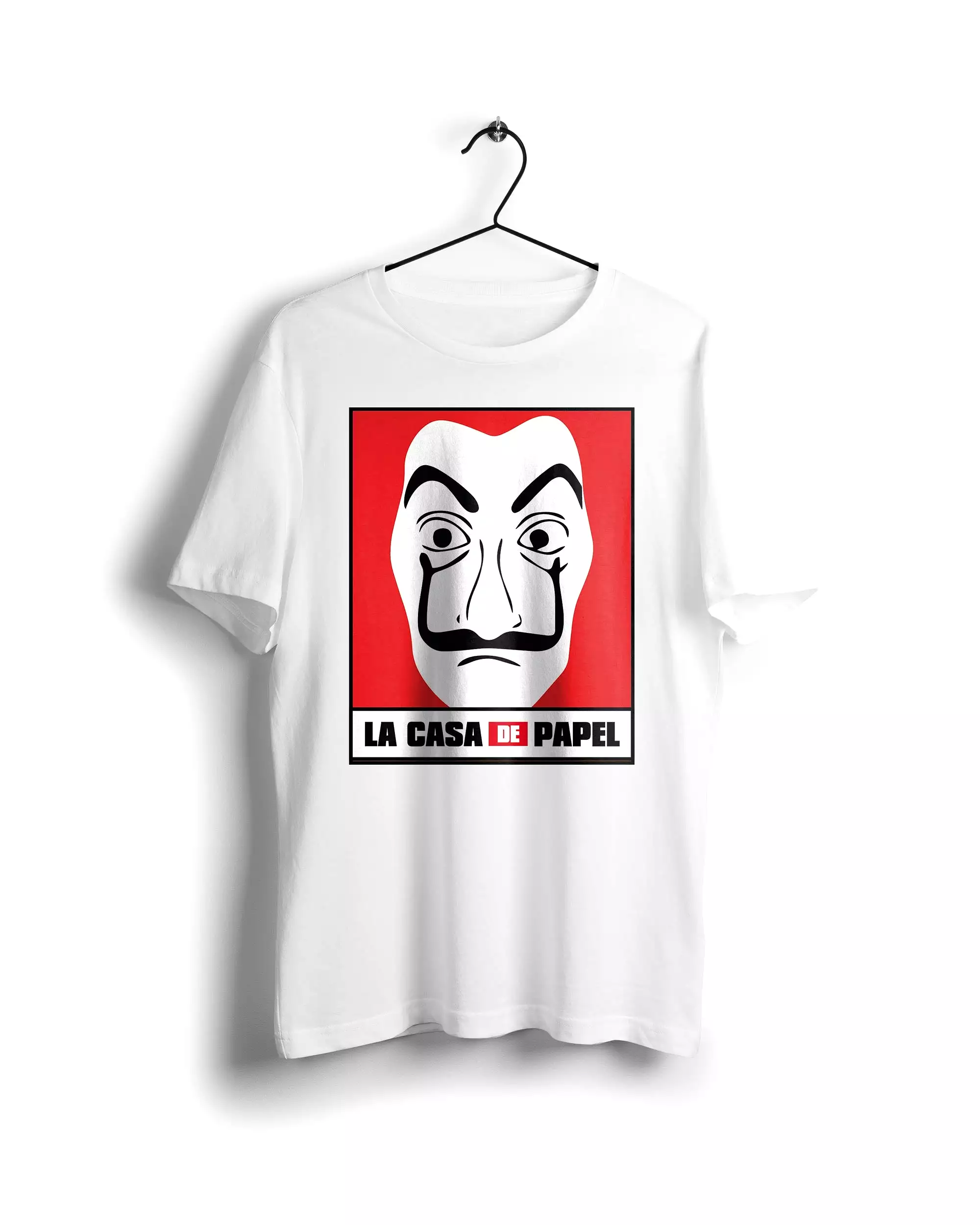 La Casa De Papel Mask - Digital Graphics Basic T-shirt White