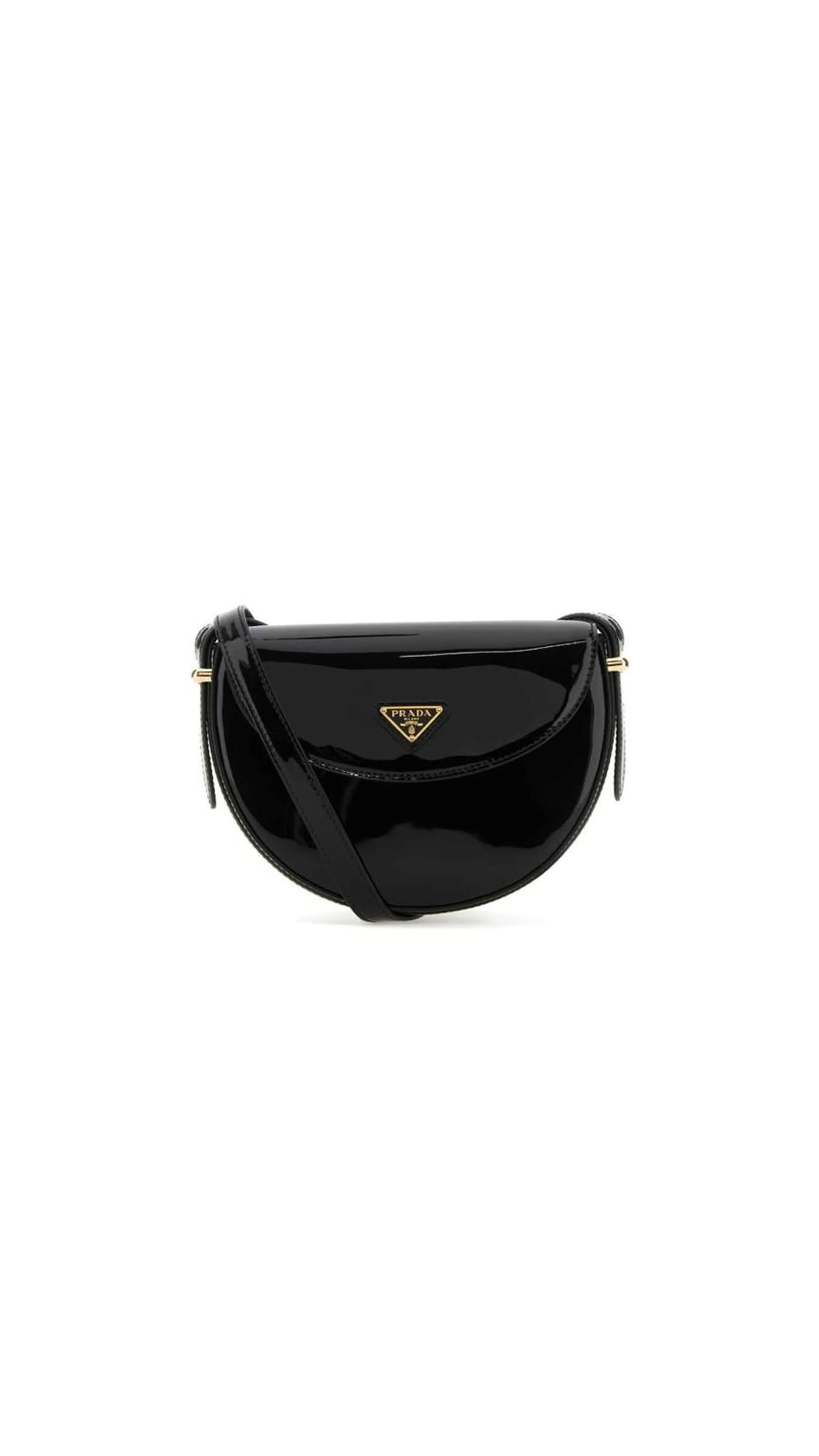 Leather Crossbody Bag - Black