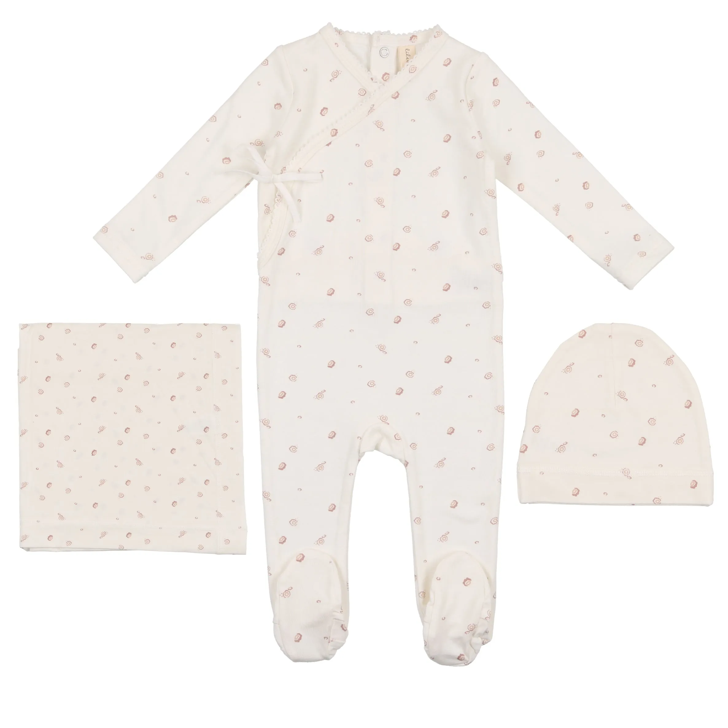 Lilette Blossom Printed Wrapover Layette Set