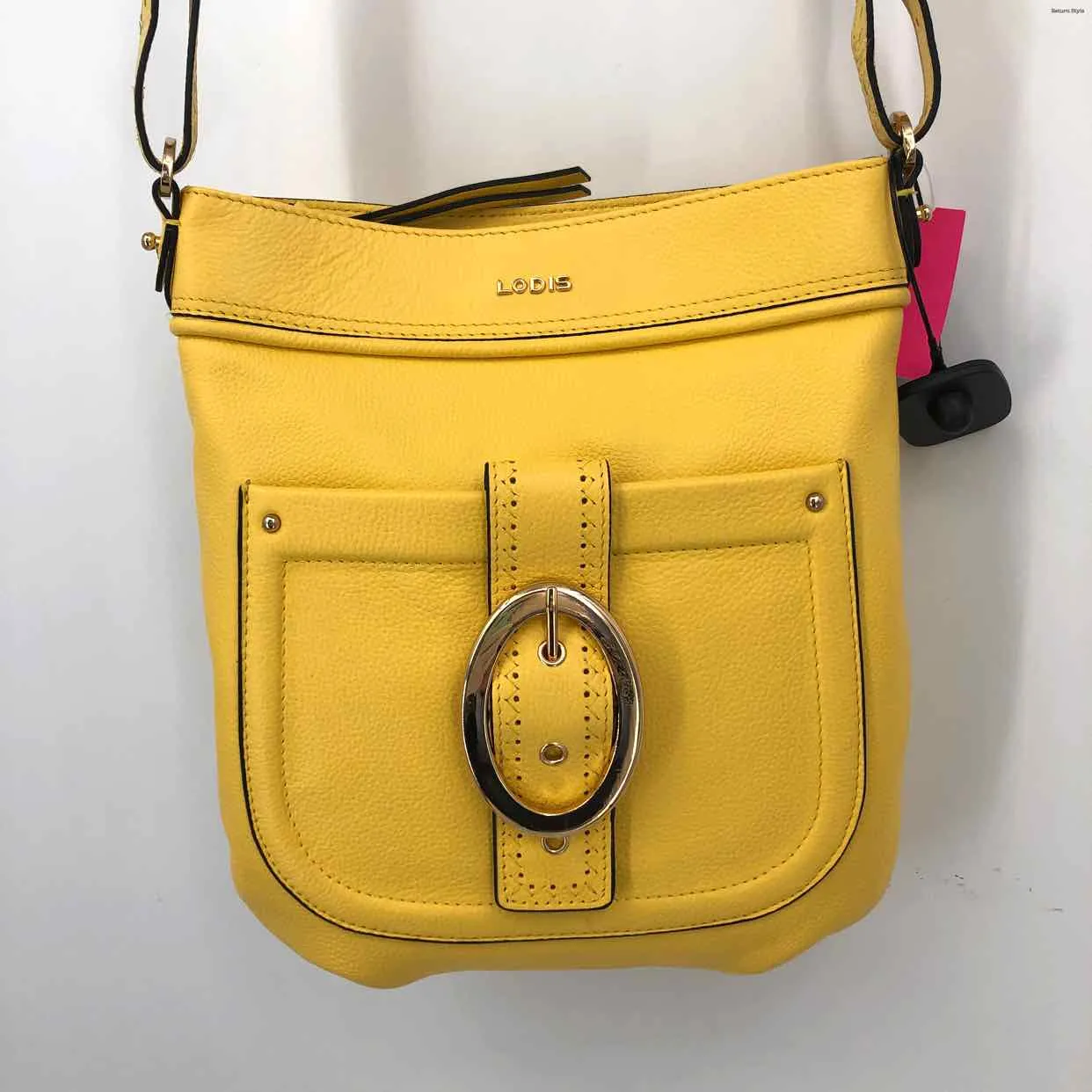 LODIS Yellow Gold Leather Crossbody Purse