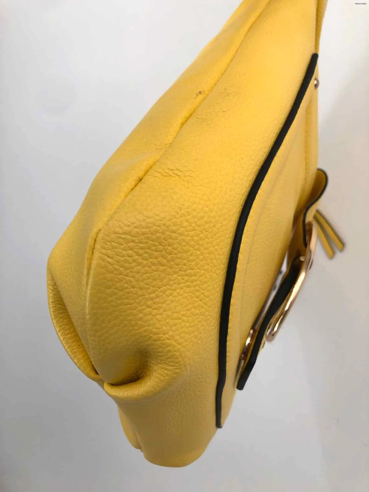 LODIS Yellow Gold Leather Crossbody Purse