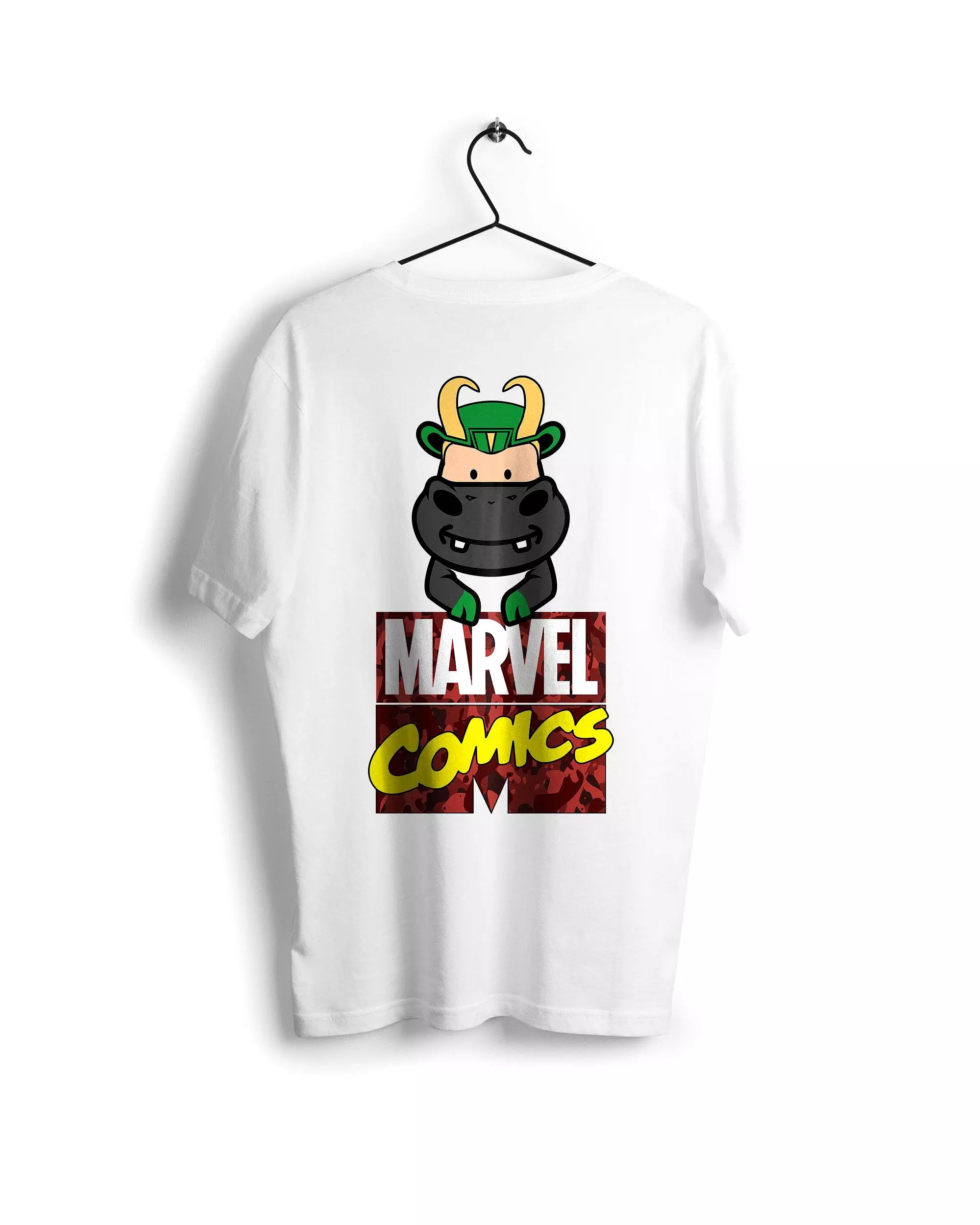 Loki Marvel X A Ravin Hippo - Digital Graphics Basic T-shirt White