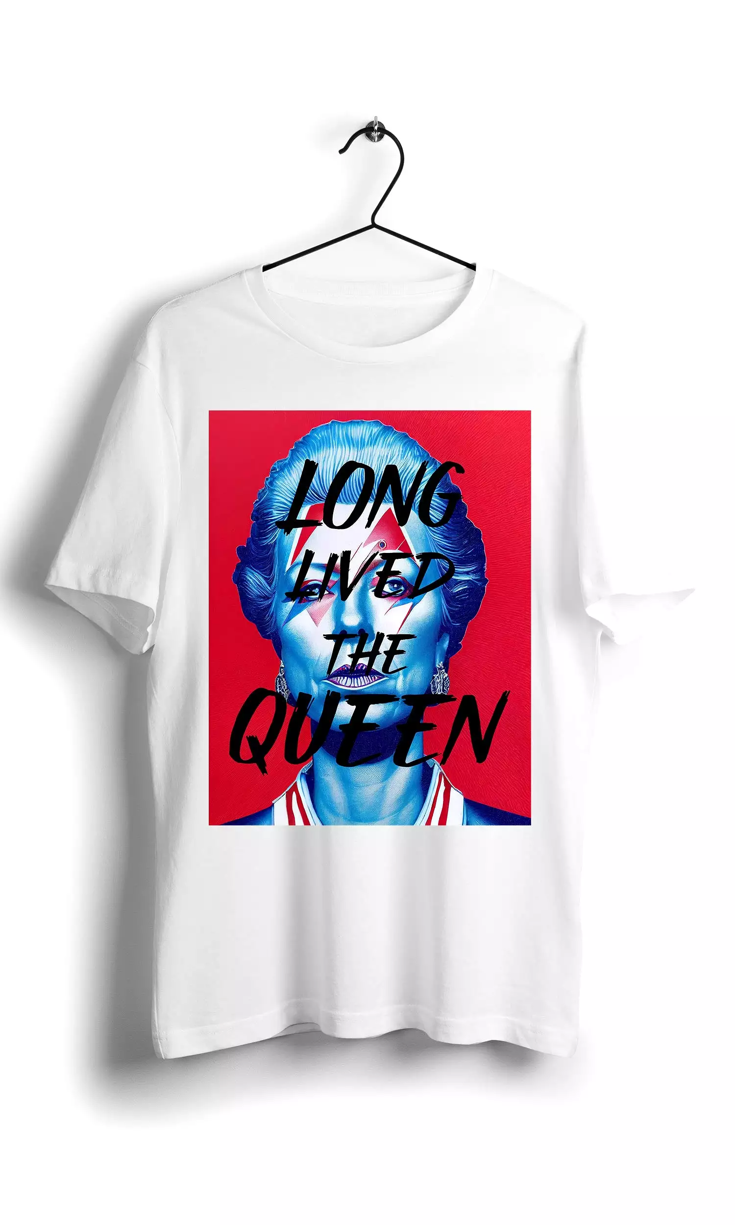 Long Lived The Queen X David Bowie Lightning - Digital Graphics Basic T-shirt white