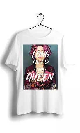 Long Lived The Queen X Rock n Roll - Digital Graphics Basic T-shirt white