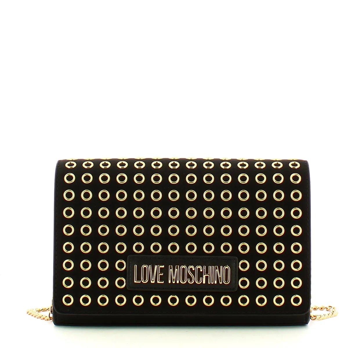 Love Moschino - Pochette Glam Up Nero - JC4063PP1L - NERO+EYELETS/ORO