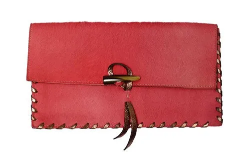 Malini Murjani Fucshia Pony Clutch