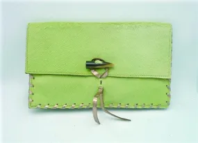 Malini Murjani Lime Pony Clutch