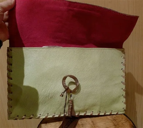 Malini Murjani Lime Pony Clutch