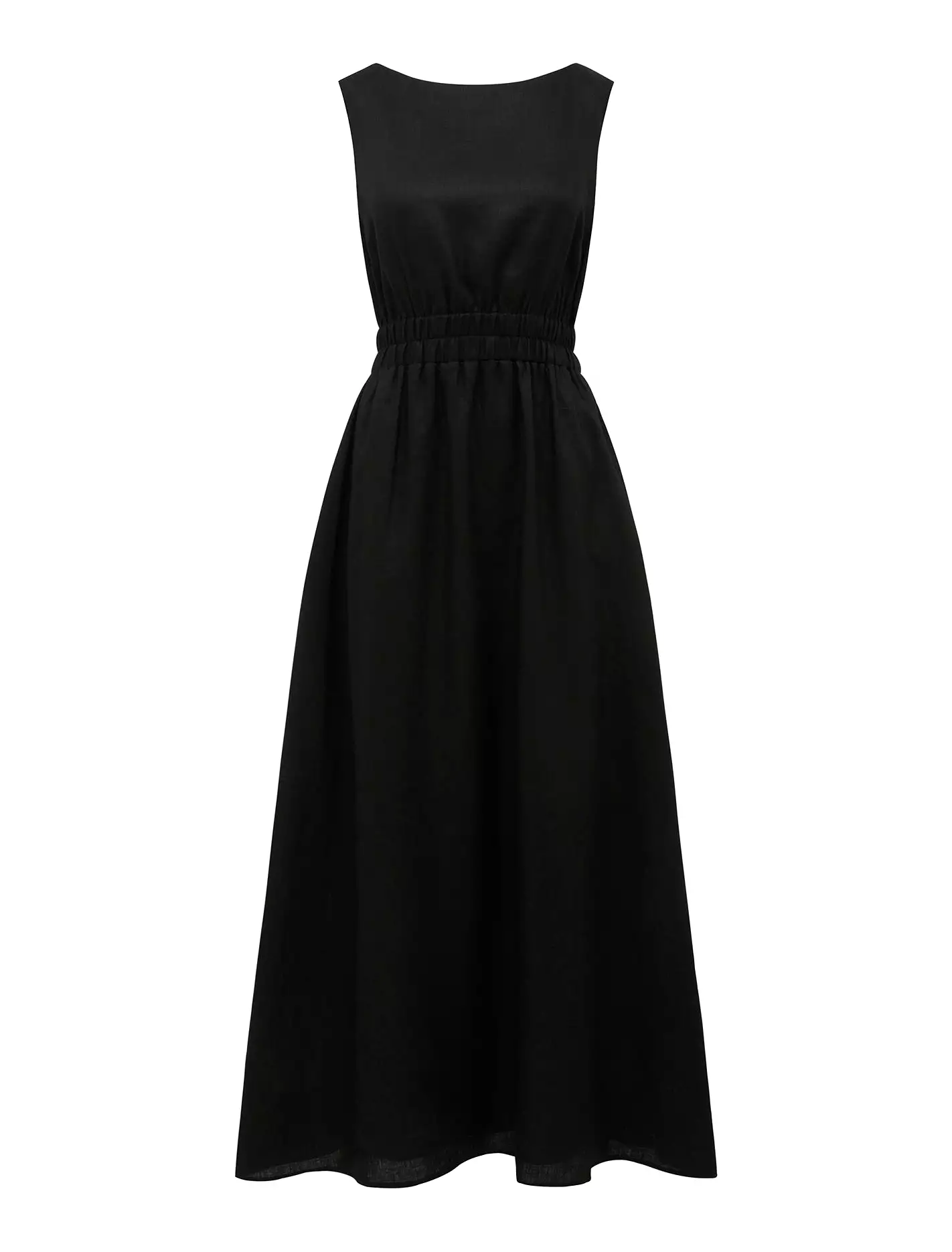 Margot Shirred Waist Midi Dress