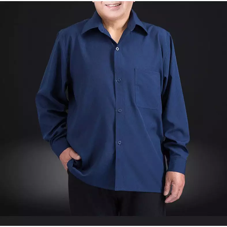 Men's short and long-sleeved casual loose shirt