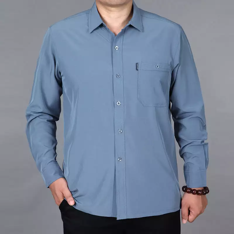 Men's short and long-sleeved casual loose shirt