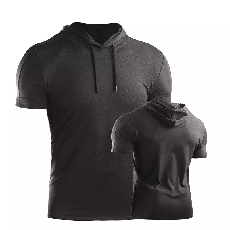 Men's Short Sleeve Sports Tops Spring Summer Workout Running Large Size T-shirt Athleisure Breathable Soft Sweat Out Shirt Gym R