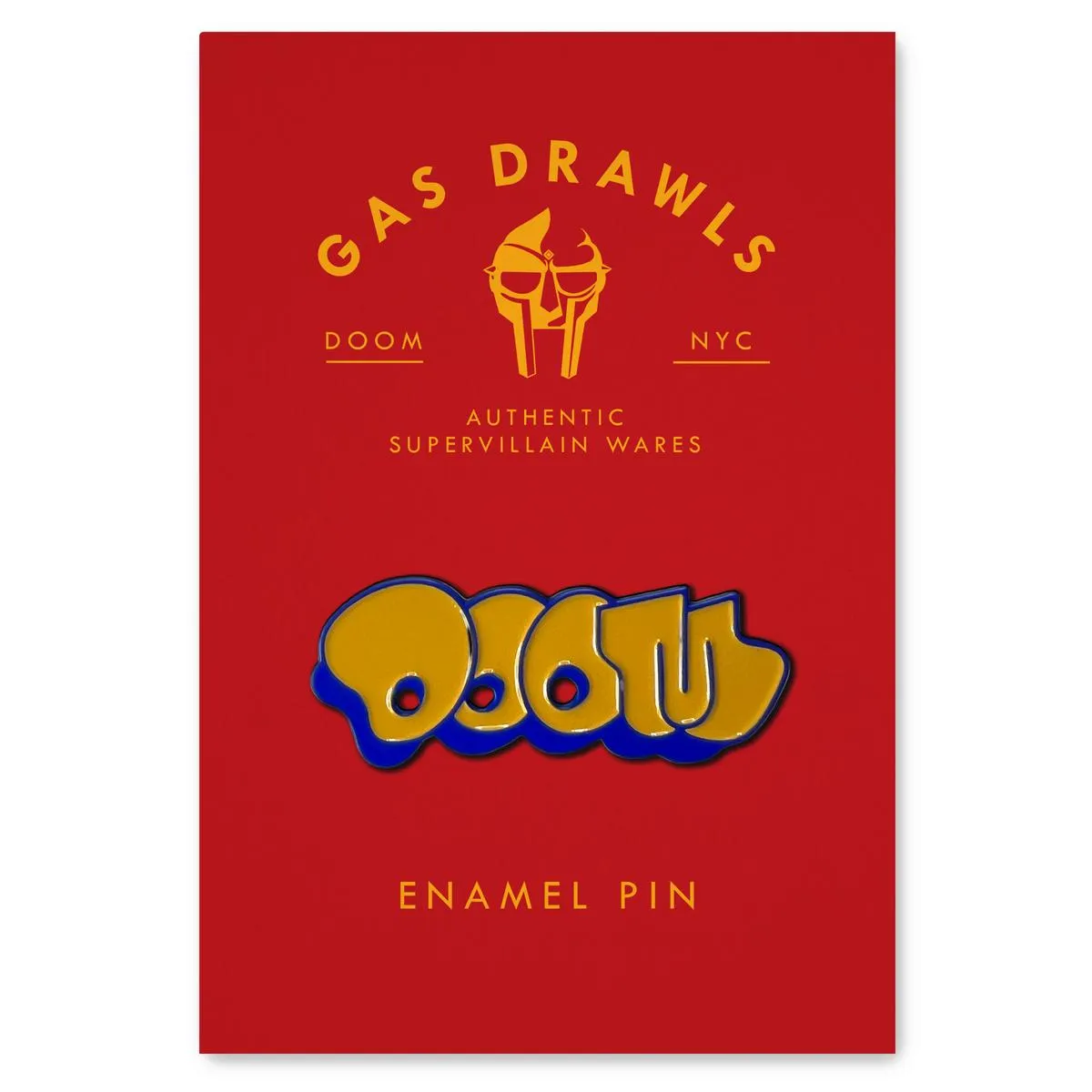 MF DOOM - THROW ENAMEL PIN (BLUE & GOLD)