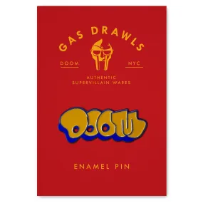 MF DOOM - THROW ENAMEL PIN (BLUE & GOLD)