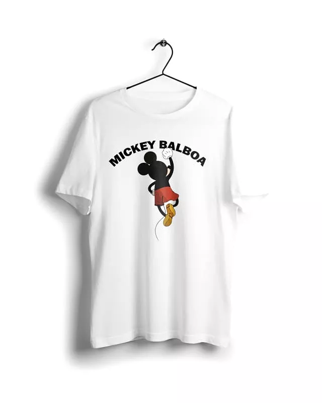 Mickey Balboa - Digital Graphics Basic T-shirt White