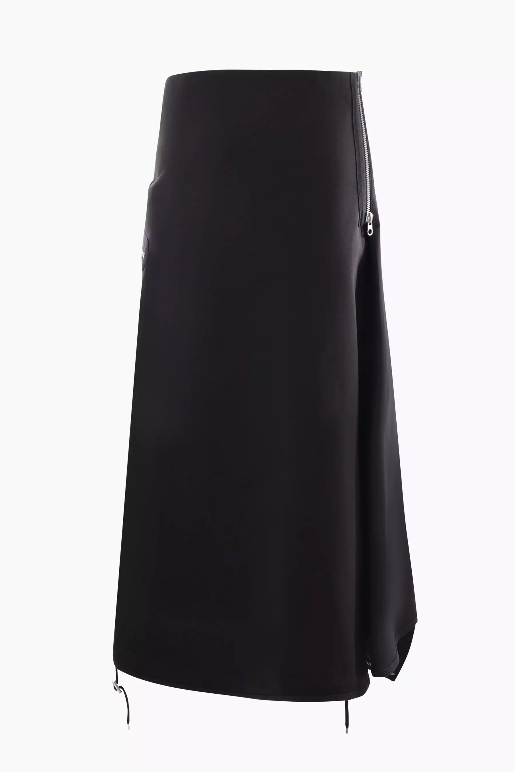 Modular poplin wrap skirt