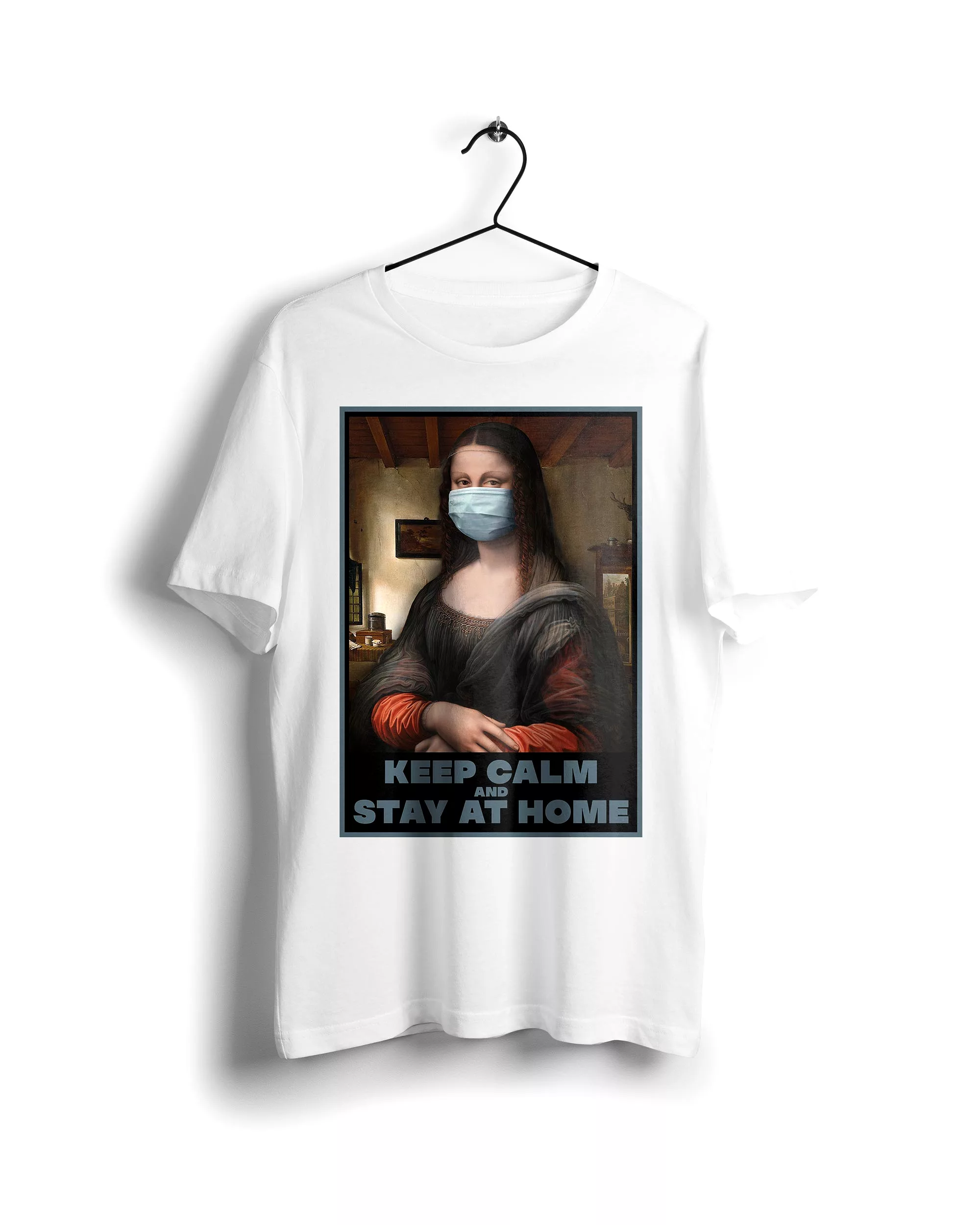 Mona Lisa knows how to fight corona  - Digital Graphics Basic T-shirt White