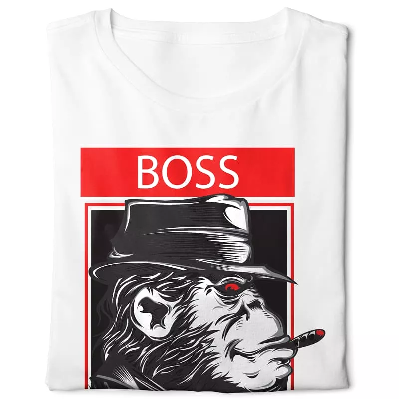 Monkey Boss - Digital Graphics Basic T-shirt White