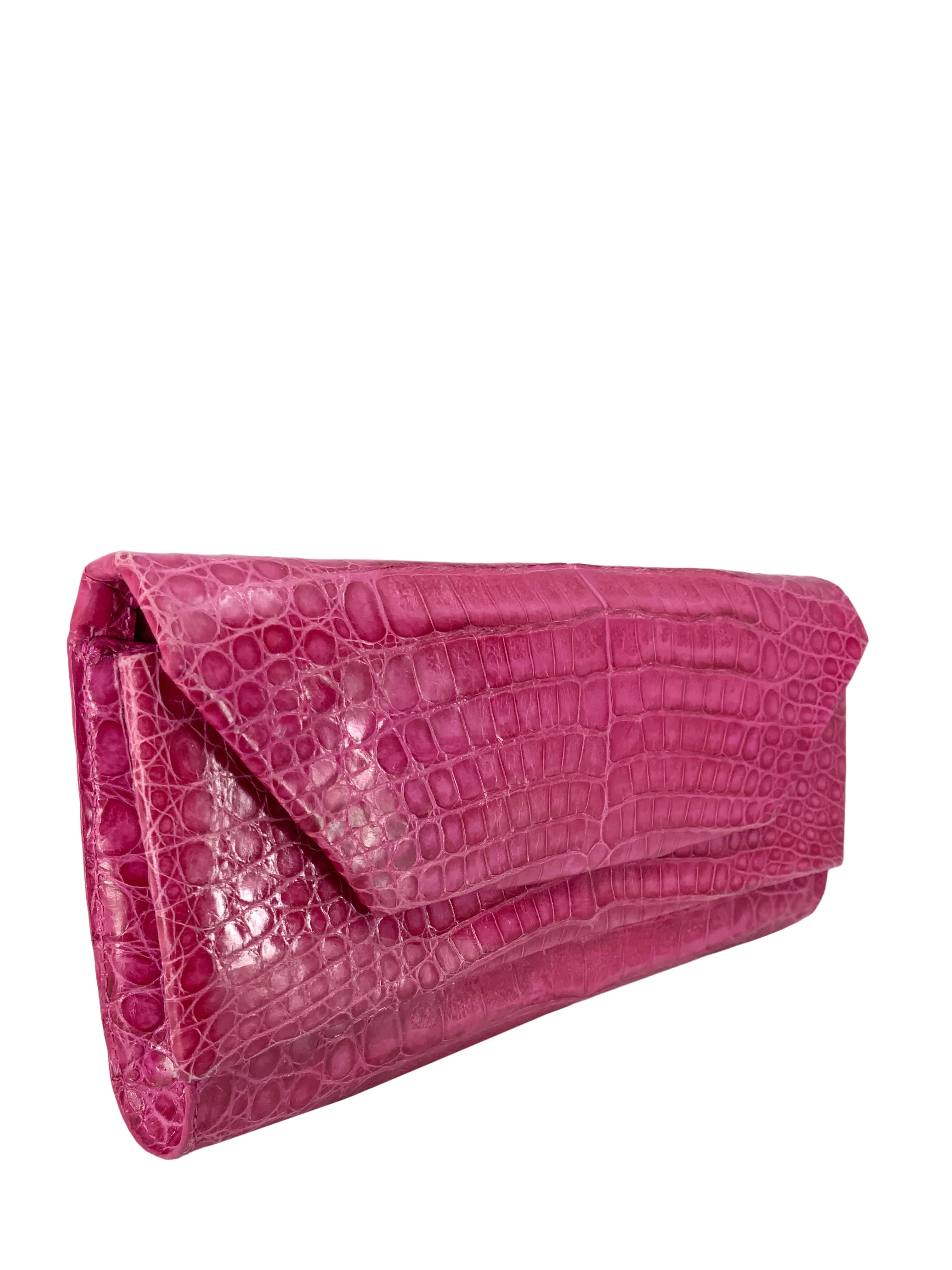 Nancy Gonzalez Crocodile Small Flap Clutch Bag