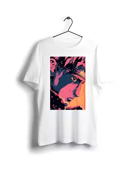 Naruto Uzumaki Collage Tee: Oda-Inspired Artwork Extravaganz - Digital Graphics Basic T-shirt White