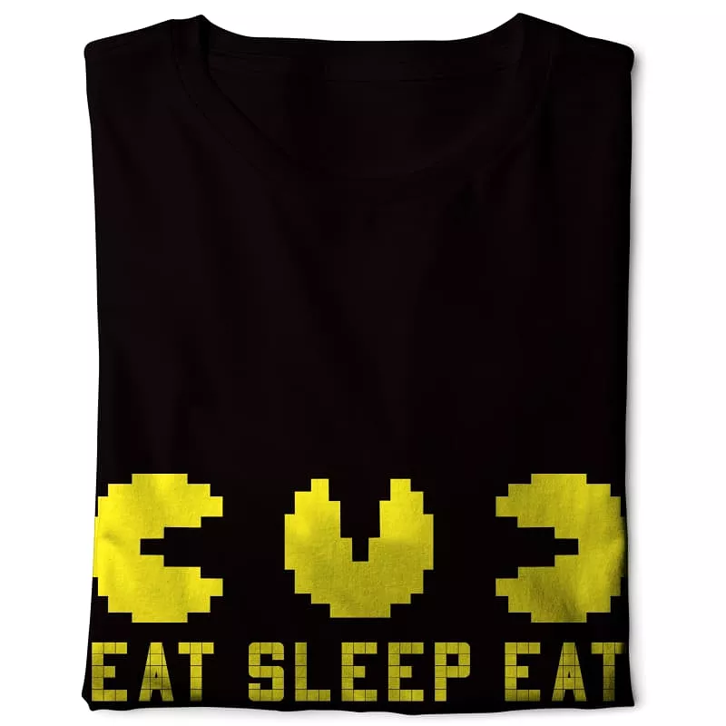 Pac Man Eat Sleep Eat - Digital Graphics Basic T-shirt black