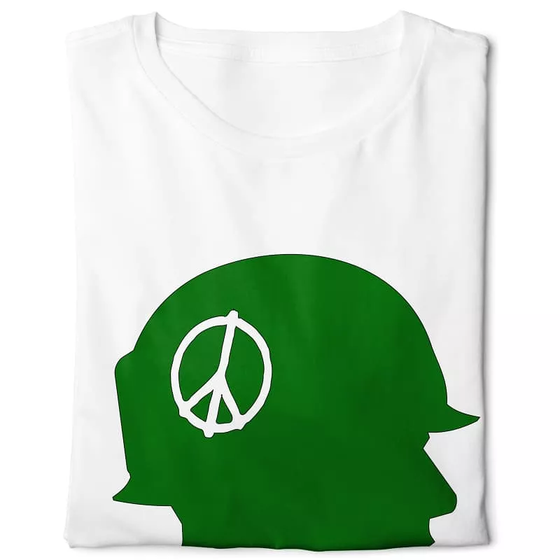 Peace Soldier Digital Graphics Basic T-shirt White