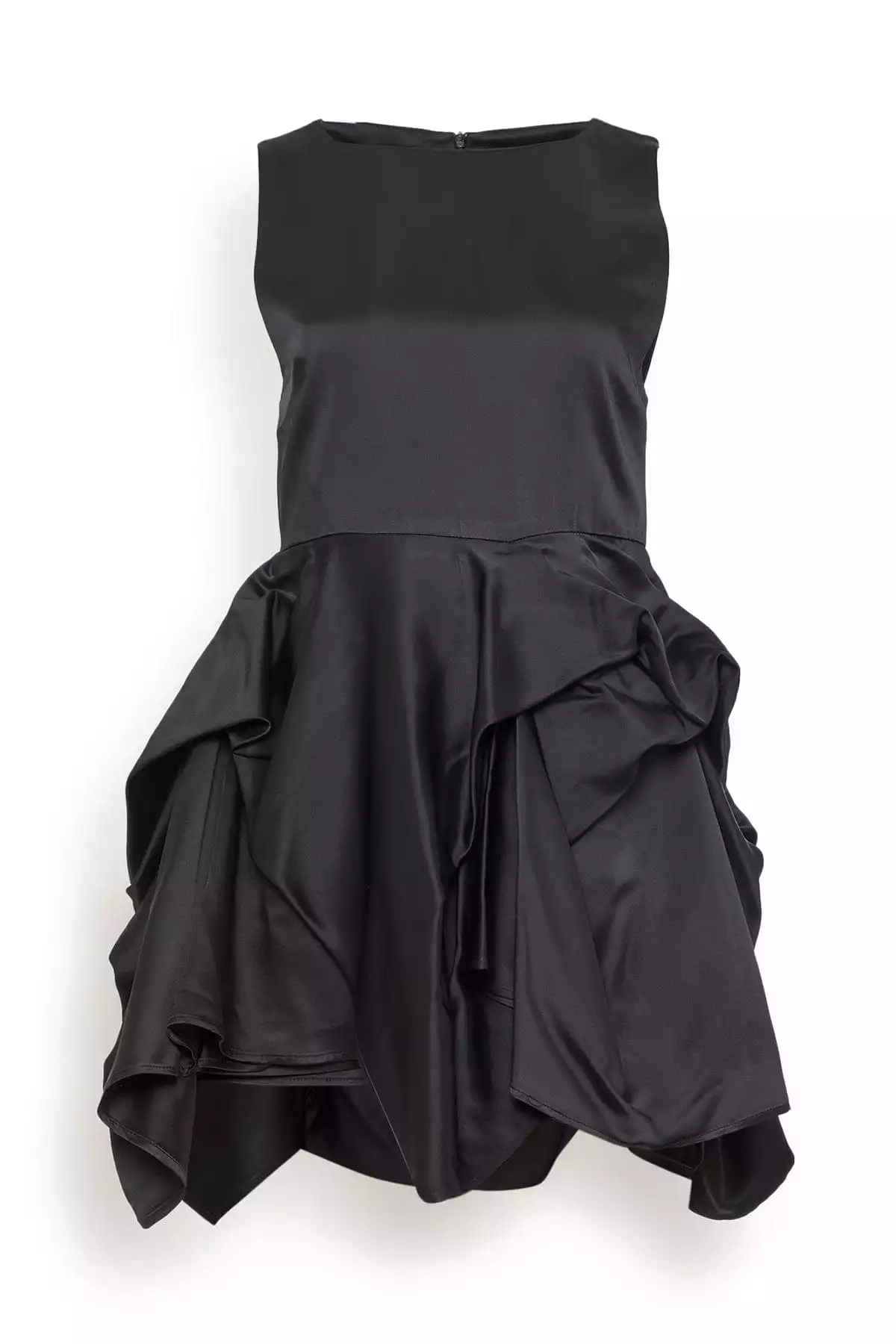 Peplum Bustier Dress in Black