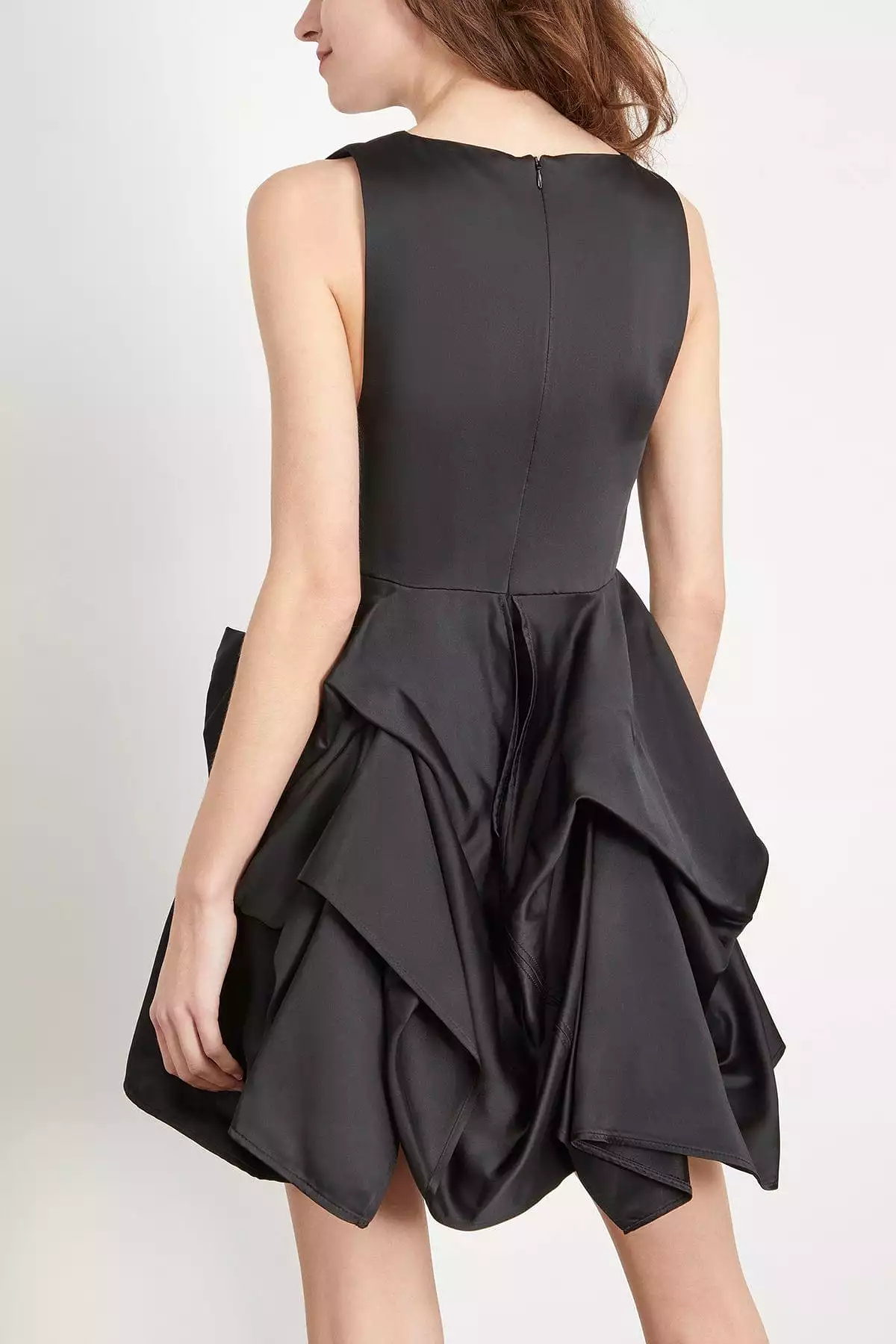 Peplum Bustier Dress in Black