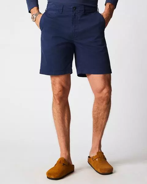 PIMA COTTON CHINO SHORT - DRESS BLUES