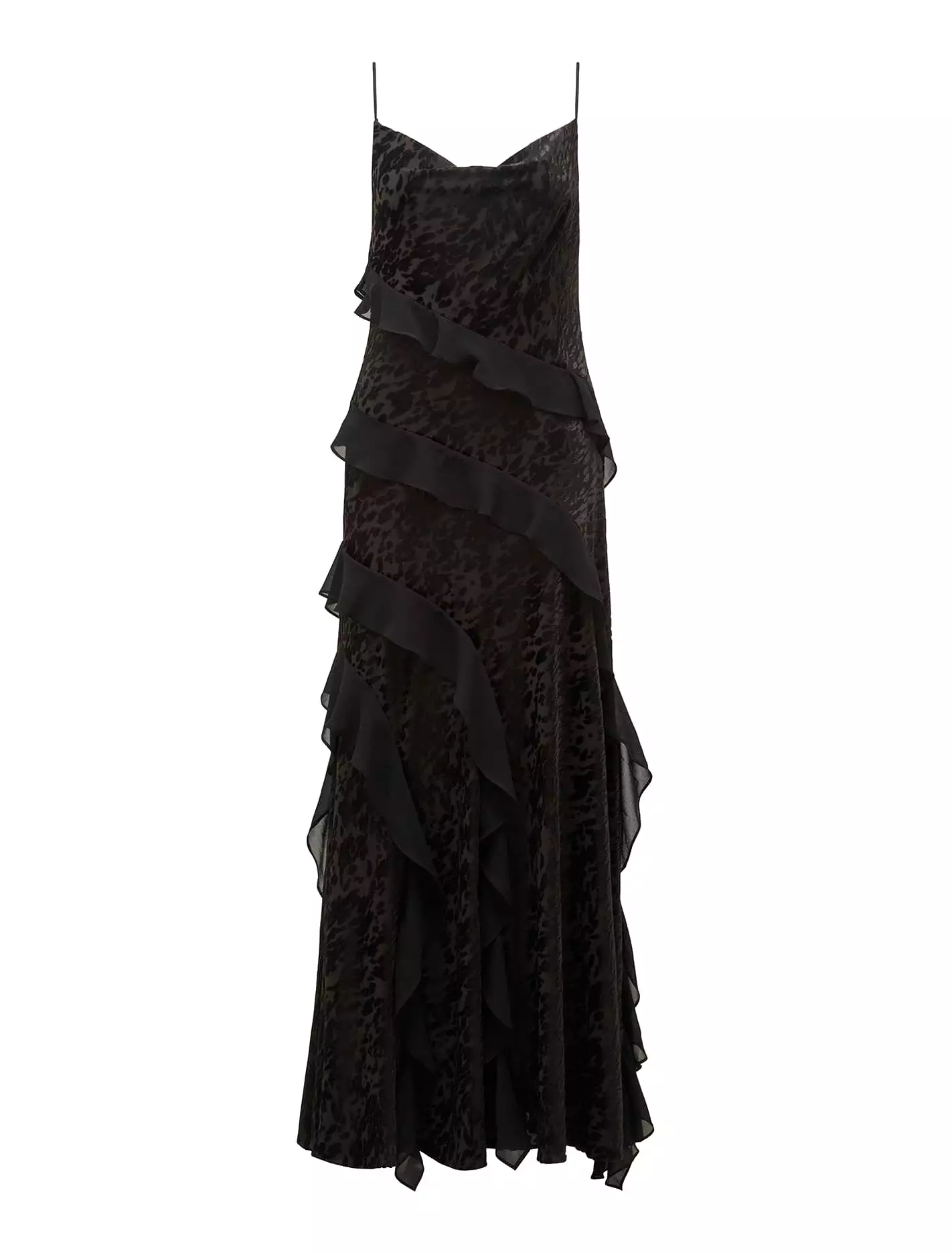 Piper Velvet Ruffle Maxi Dress