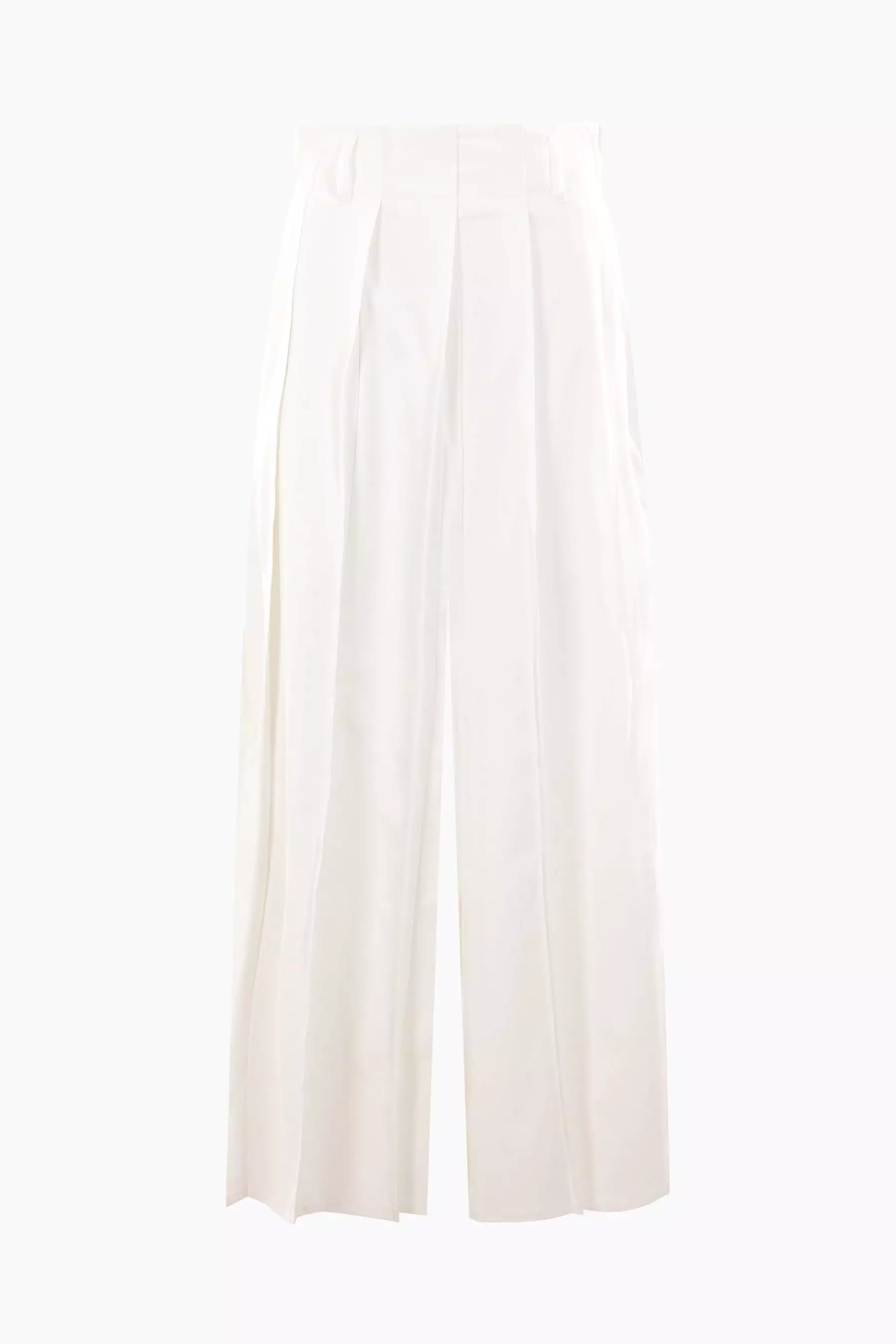 pleated cotton skirt pants