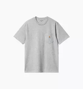 Pocket Mens Short Sleeve Shirt - Light Grey