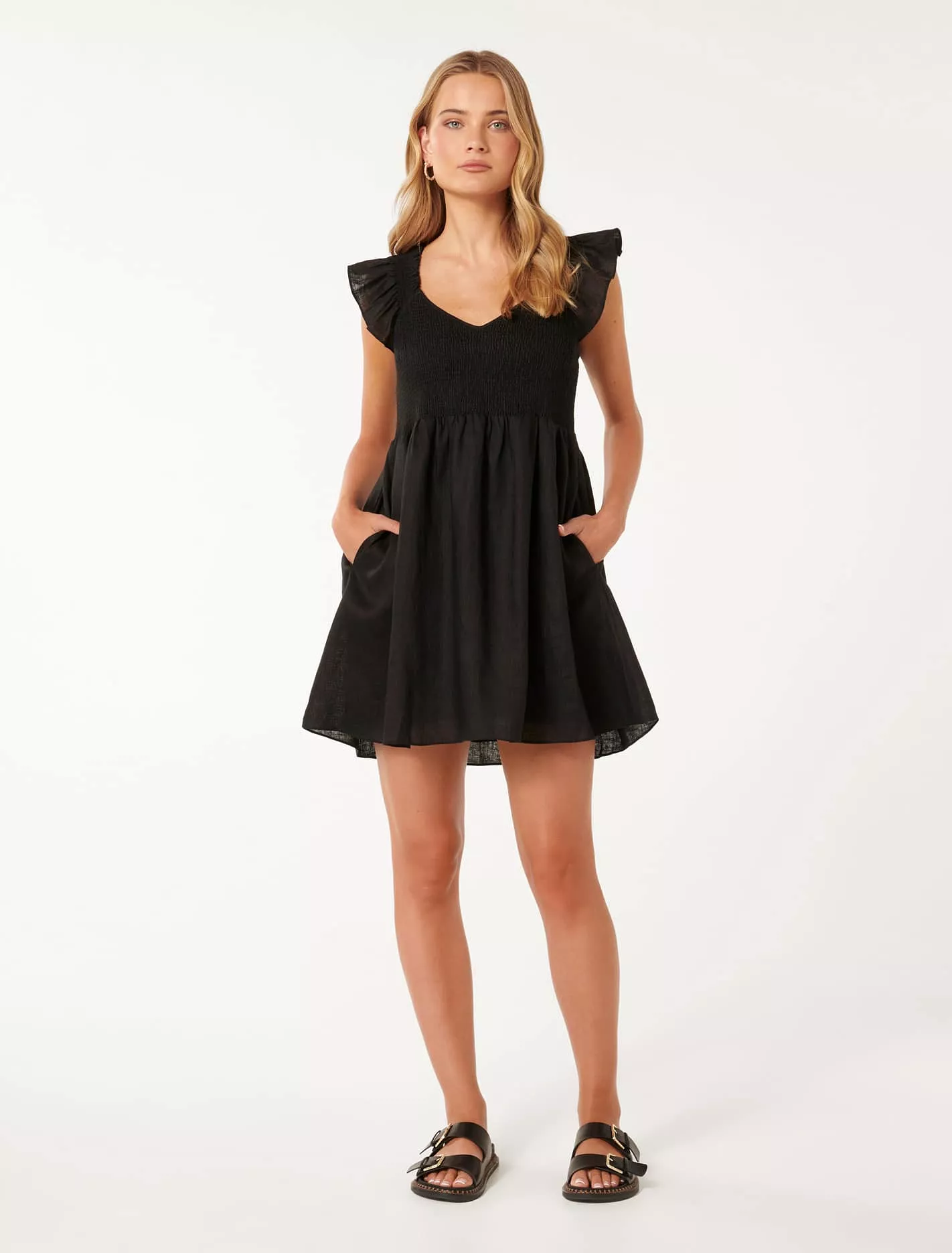 Presley Shirred Bodice Mini Dress