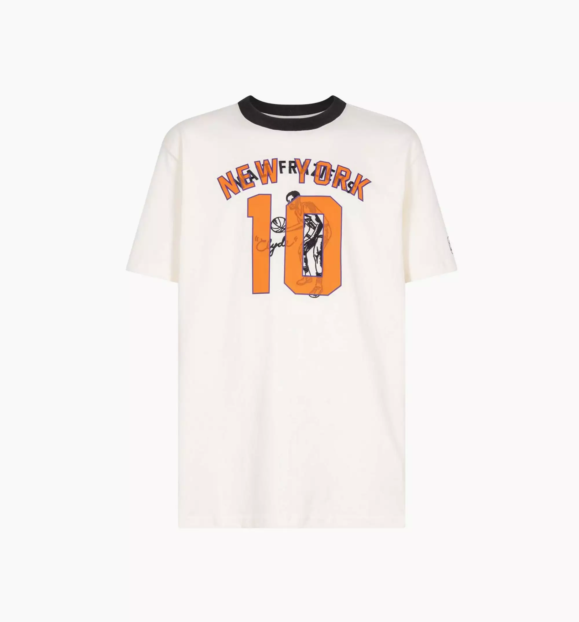 Rhuigi Graphic Mens Short Sleeve Shirt - White/Orange