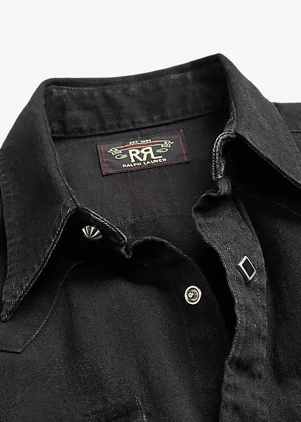 RRL Slim Fit Denim Western Shirt