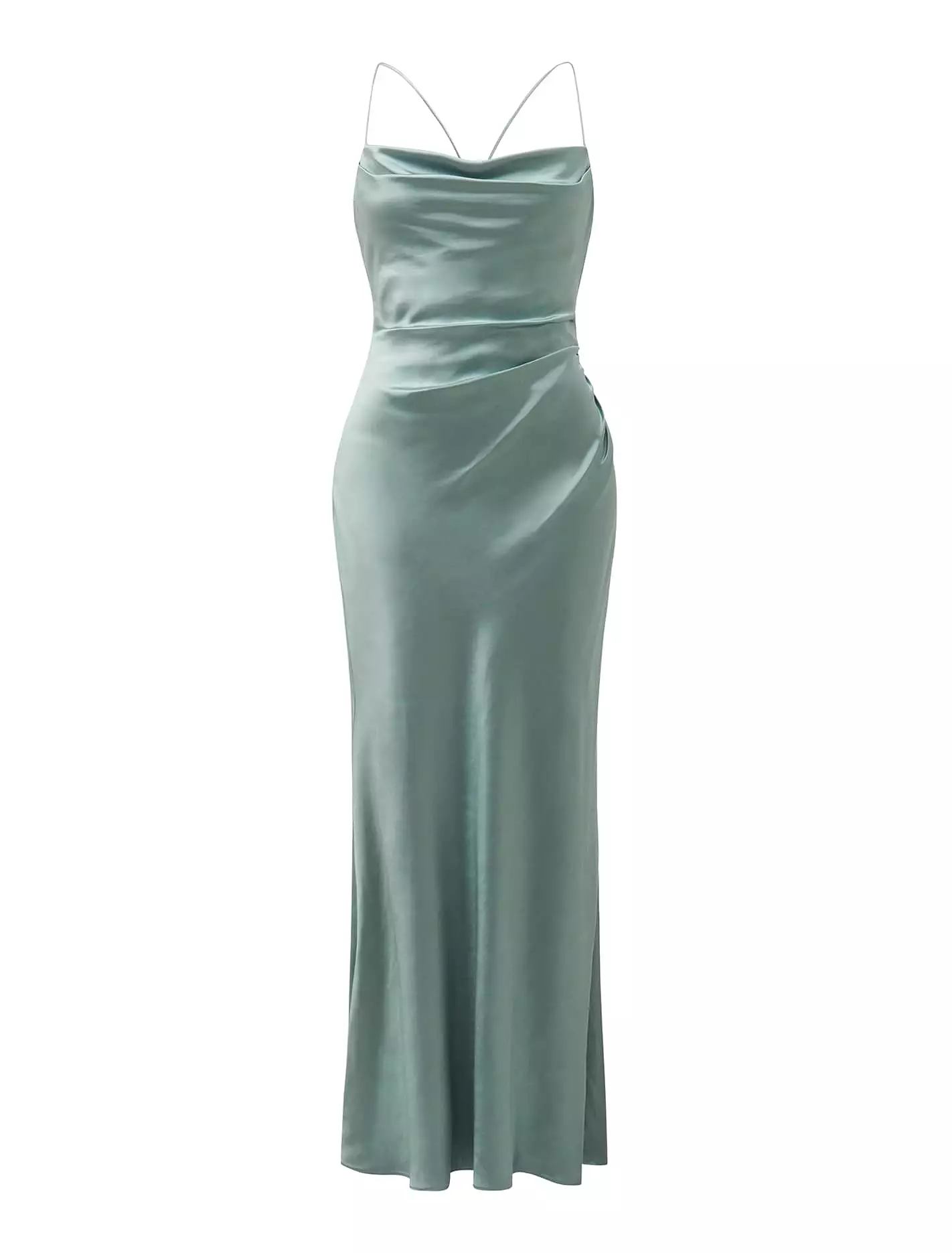 Ruby Tie Back Satin Maxi Dress