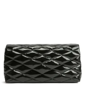 SAINT LAURENT Sade Puffy Patent Large Clutch - Black