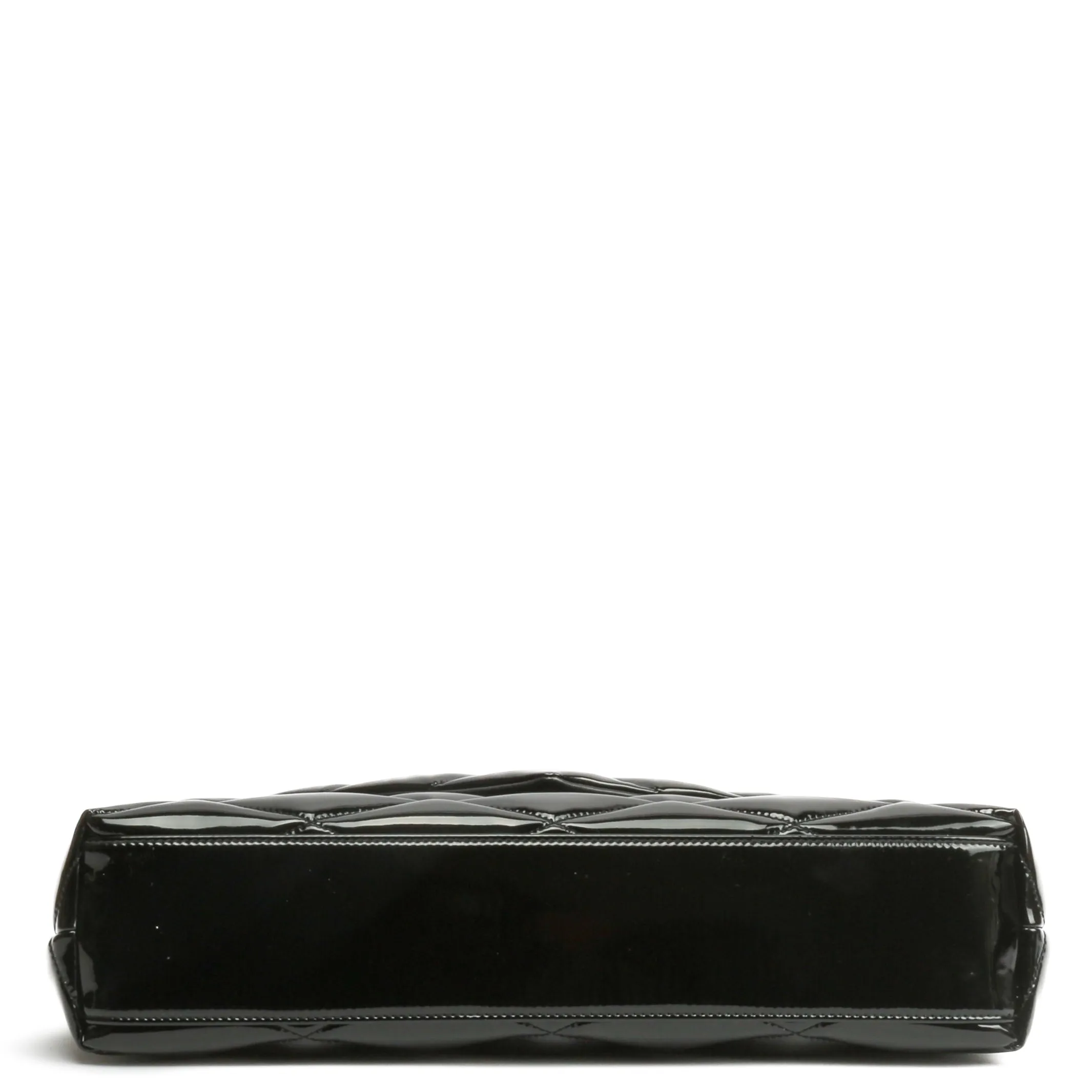 SAINT LAURENT Sade Puffy Patent Large Clutch - Black