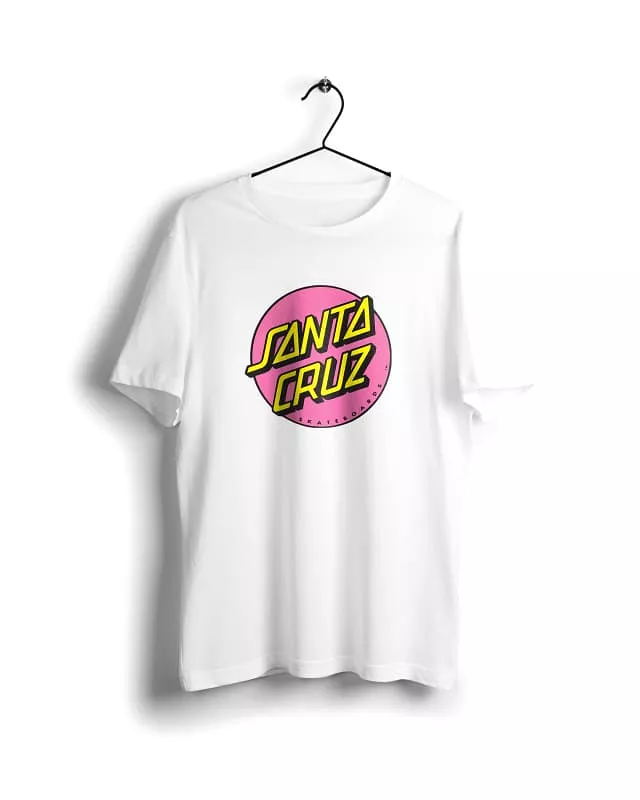 Santa Cruz pink  - Digital Graphics Basic T-shirt White