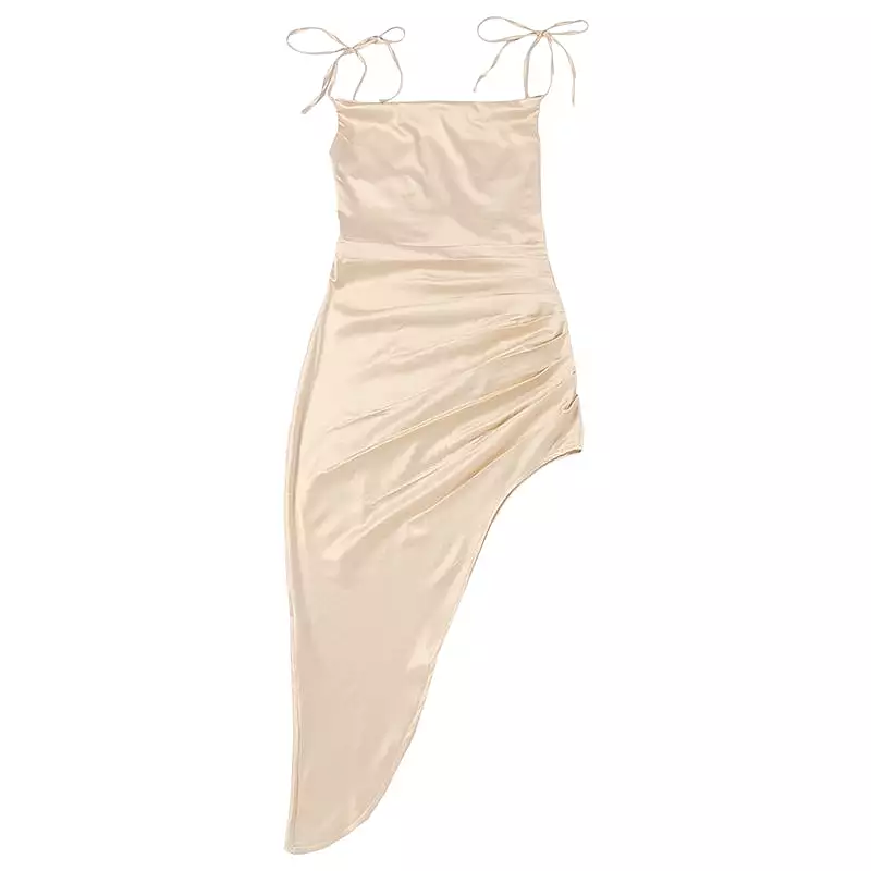 Satori Golden Ruched Dress