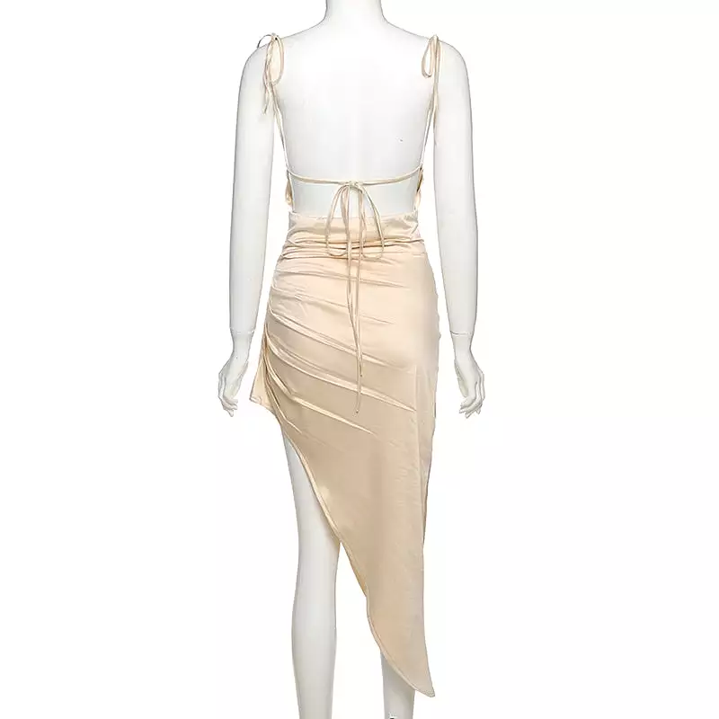 Satori Golden Ruched Dress