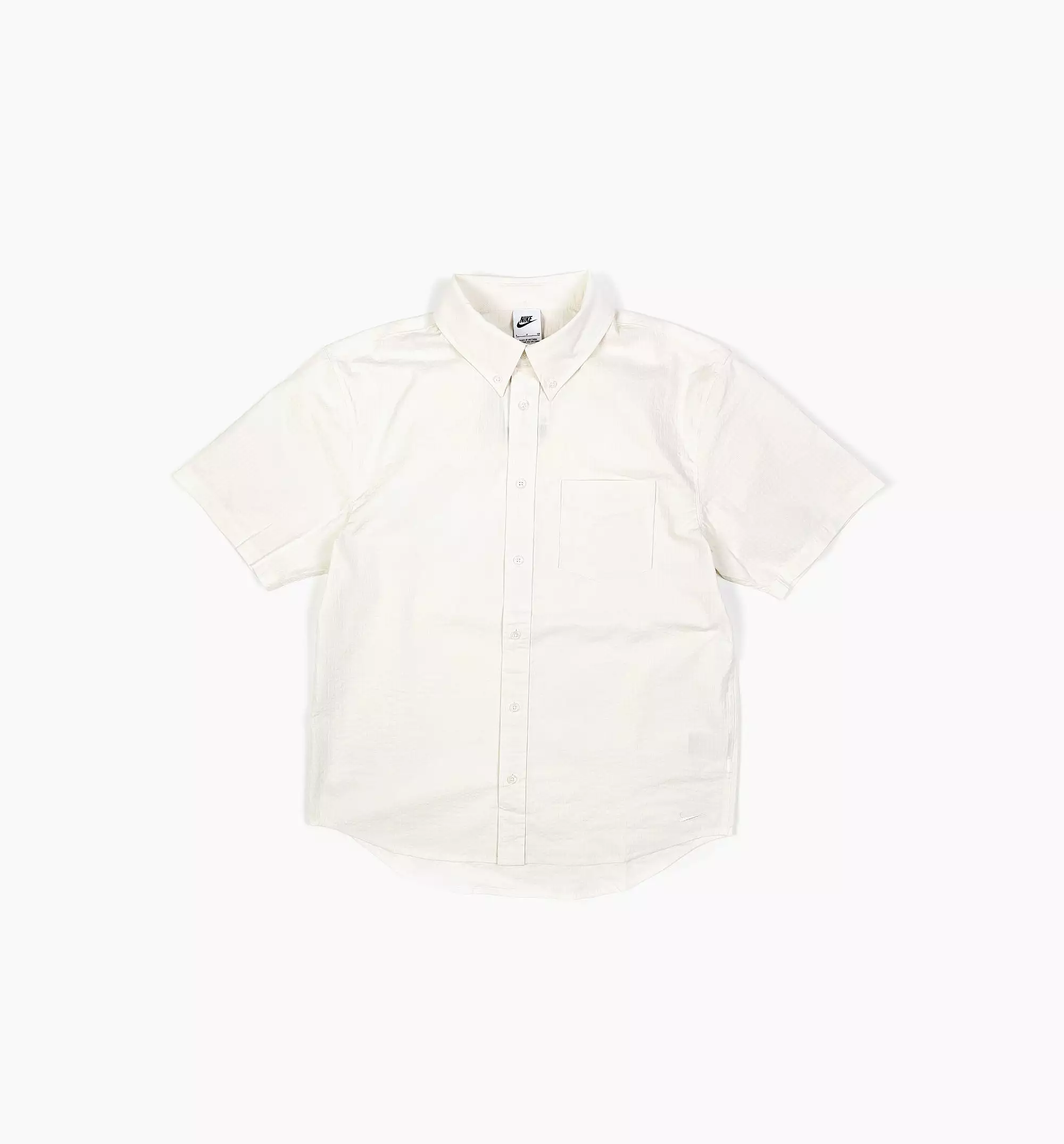 Seersucker Button Down Mens Short Sleeve Shirt - Phantom