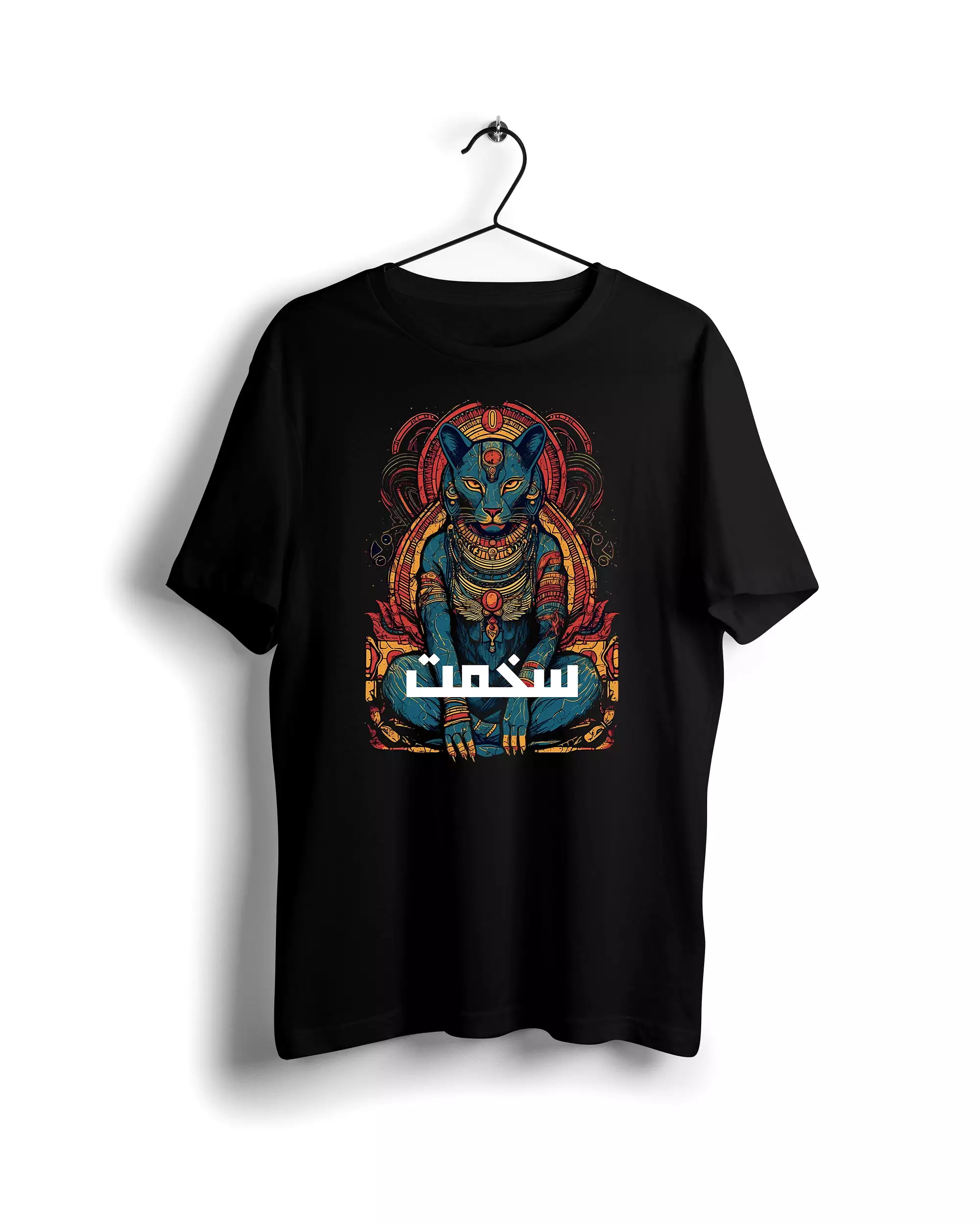 Sekhmet Digital Graphics Basic T-Shirt Black - POD | Ravin | Egypt 