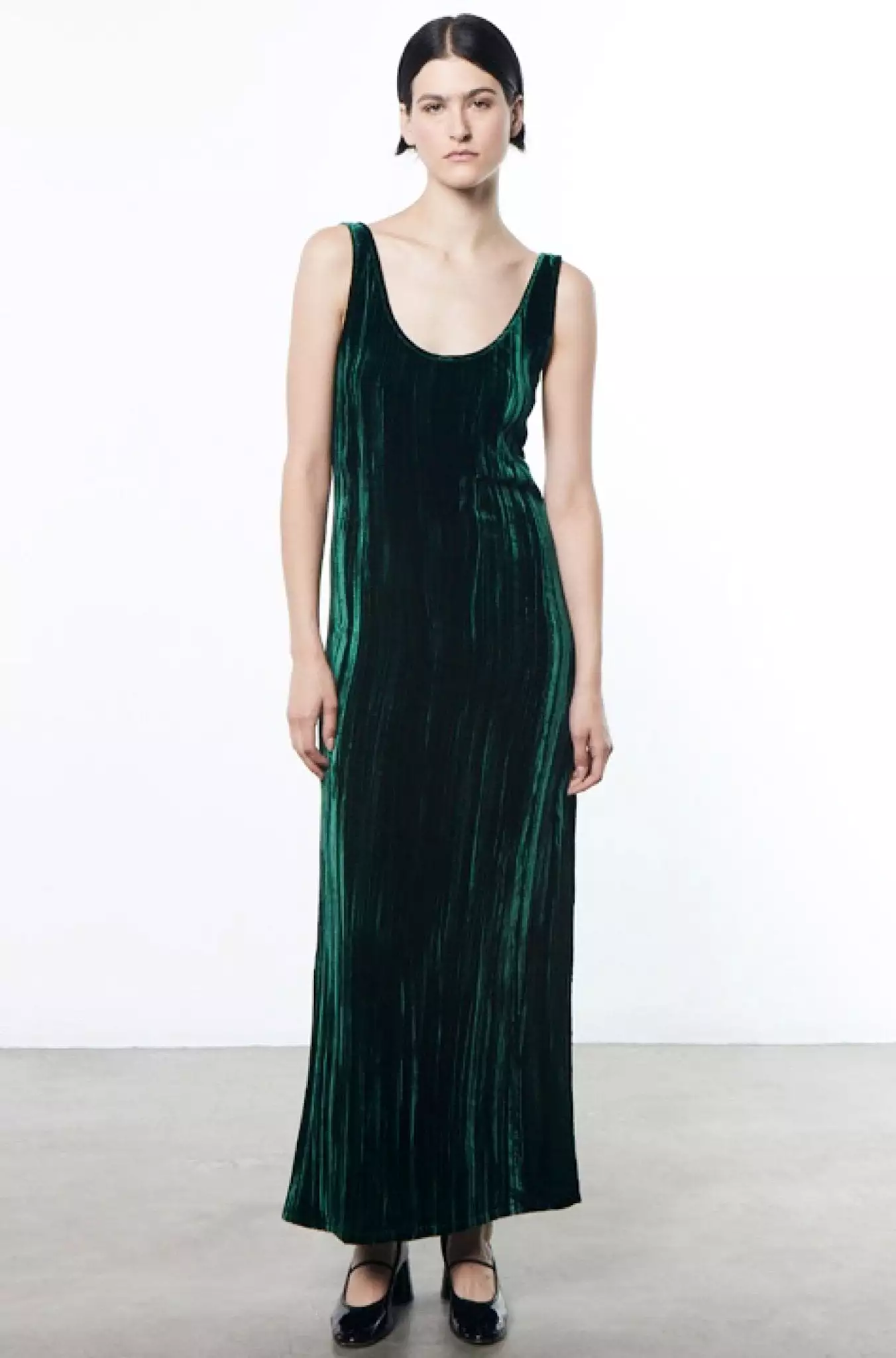 Silk Textured Velvet Tank Dress